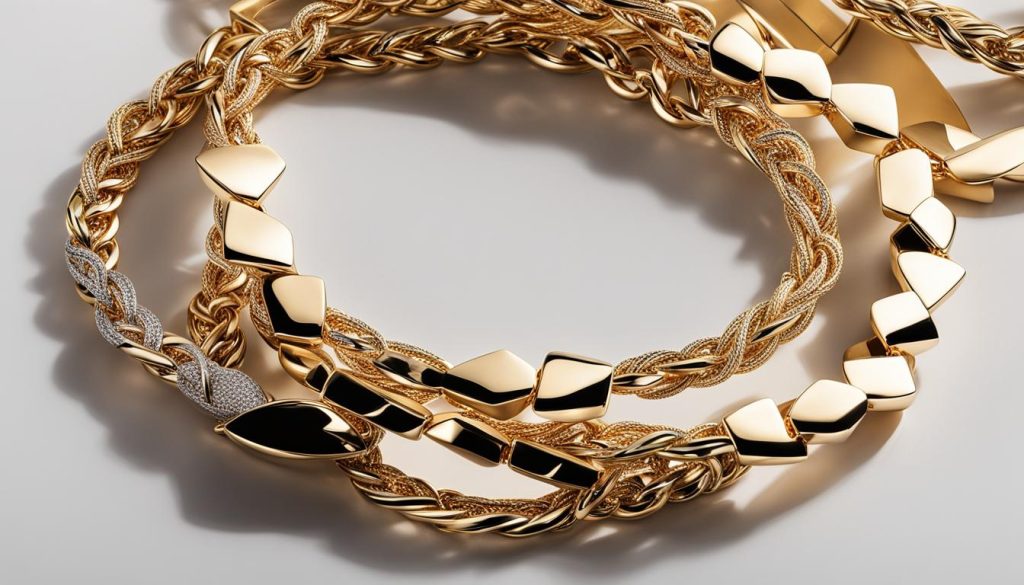 Kardashian-inspired gold bracelets