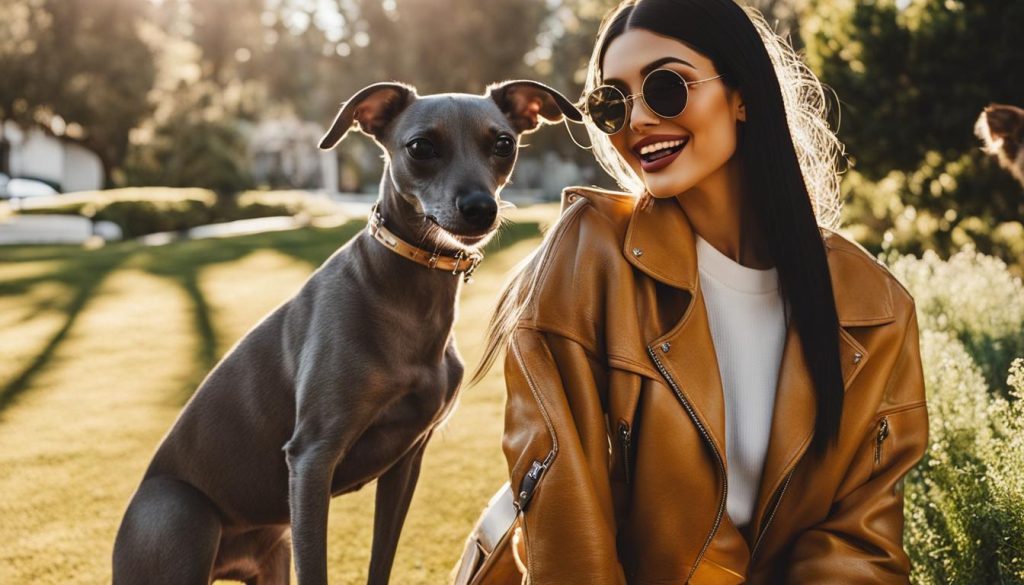 Kylie Jenner and her Italian greyhound Norma