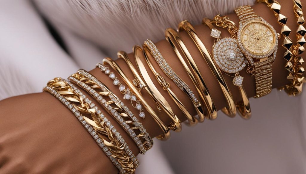 Kylie Jenner's gold bracelets